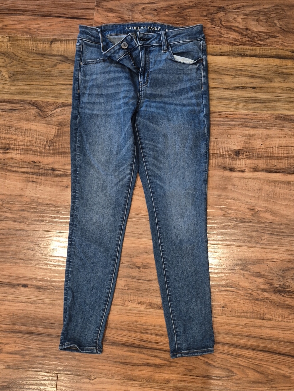 💙 American Eagle Outfitters Women's Blue Skinny Jeans